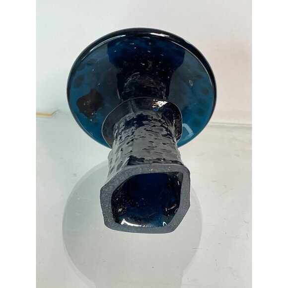 Bo Borgstrom Åseda Ebeling Reuss Blown Glass Mushroom-4.5 in Cobalt-Sweden-NOS - Picture 4 of 8